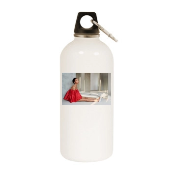 Thandie Newton White Water Bottle With Carabiner