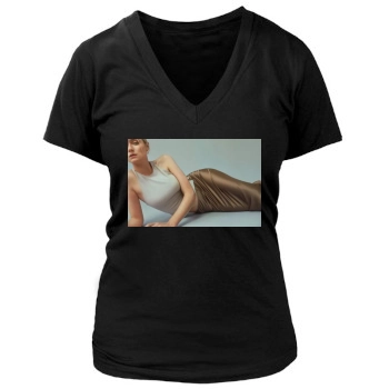 Elizabeth Debicki Women's Deep V-Neck TShirt