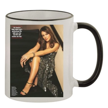 Elizabeth Hurley 11oz Colored Rim & Handle Mug