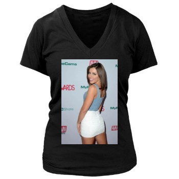 Adriana Chechik Women's Deep V-Neck TShirt