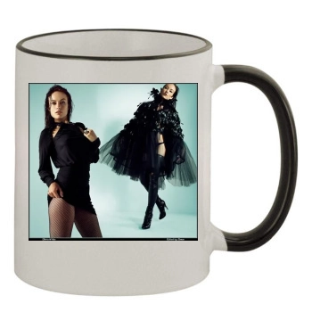 Olivia Wilde 11oz Colored Rim & Handle Mug