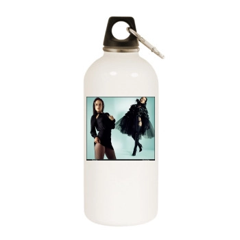 Olivia Wilde White Water Bottle With Carabiner