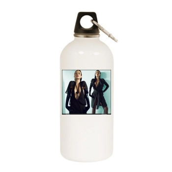 Olivia Wilde White Water Bottle With Carabiner