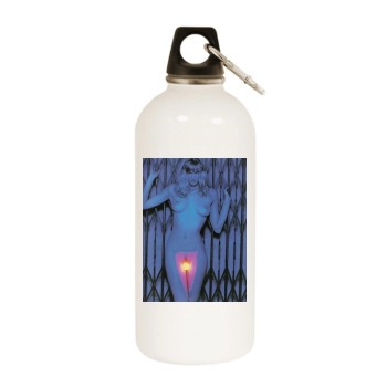 Sadie Frost White Water Bottle With Carabiner