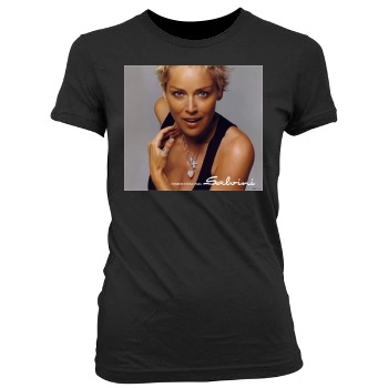 Sharon Stone Women's Junior Cut Crewneck T-Shirt