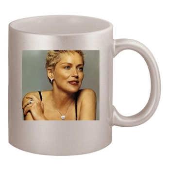 Sharon Stone 11oz Metallic Silver Mug