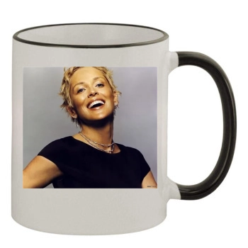 Sharon Stone 11oz Colored Rim & Handle Mug