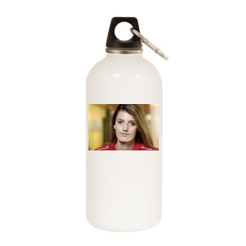 Florijana Imaili White Water Bottle With Carabiner