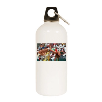 Stefka Kostadinova White Water Bottle With Carabiner