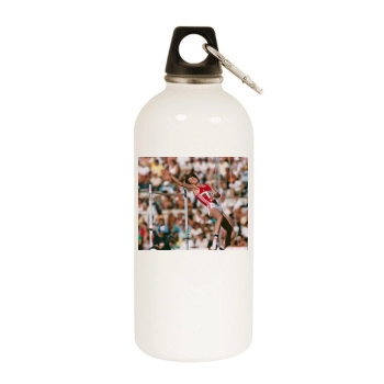 Stefka Kostadinova White Water Bottle With Carabiner