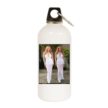 Tiffany Mulheron White Water Bottle With Carabiner