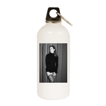 Haim White Water Bottle With Carabiner