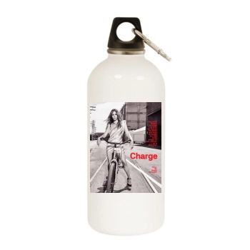 Halle Berry White Water Bottle With Carabiner