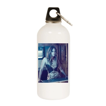 Halle Berry White Water Bottle With Carabiner