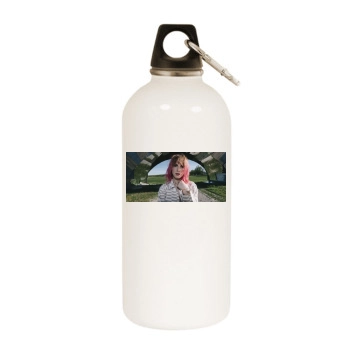 Hayley Williams White Water Bottle With Carabiner