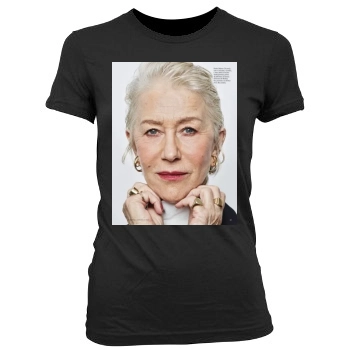 Helen Mirren Women's Junior Cut Crewneck T-Shirt