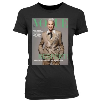 Helen Mirren Women's Junior Cut Crewneck T-Shirt