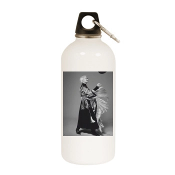 Helen Mirren White Water Bottle With Carabiner