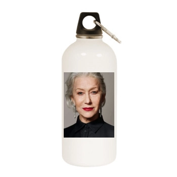 Helen Mirren White Water Bottle With Carabiner