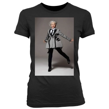 Helen Mirren Women's Junior Cut Crewneck T-Shirt