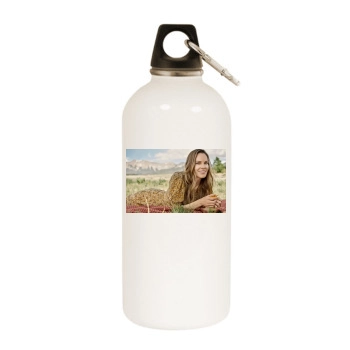 Hilary Swank White Water Bottle With Carabiner