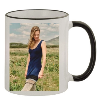 Hilary Swank 11oz Colored Rim & Handle Mug