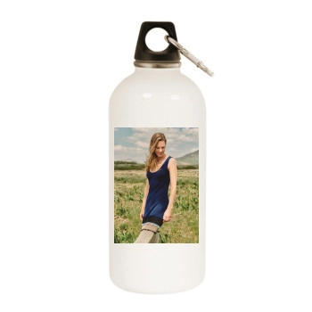 Hilary Swank White Water Bottle With Carabiner