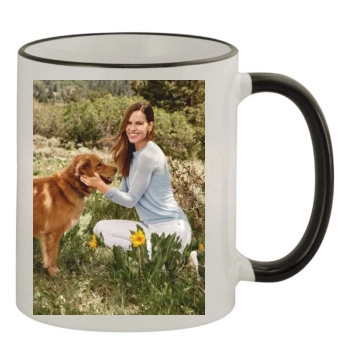 Hilary Swank 11oz Colored Rim & Handle Mug