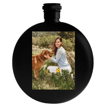 Hilary Swank Round Flask