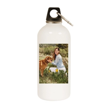 Hilary Swank White Water Bottle With Carabiner