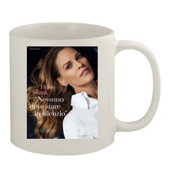 Hilary Swank 11oz White Mug