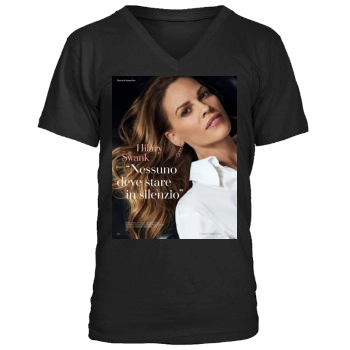 Hilary Swank Men's V-Neck T-Shirt