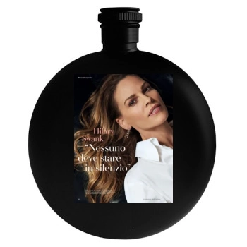 Hilary Swank Round Flask