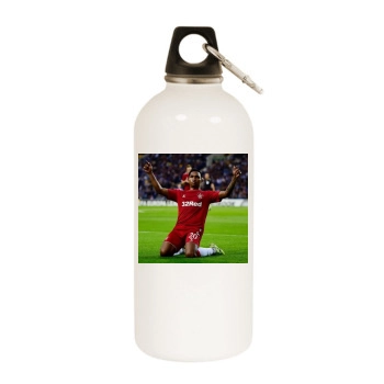 Alfredo Morelos White Water Bottle With Carabiner