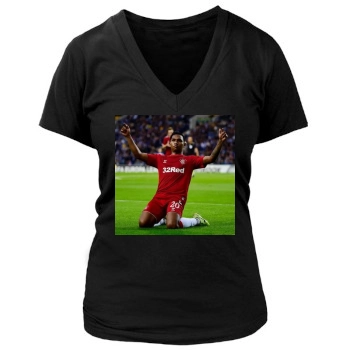 Alfredo Morelos Women's Deep V-Neck TShirt