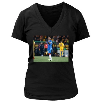 Alfredo Morelos Women's Deep V-Neck TShirt