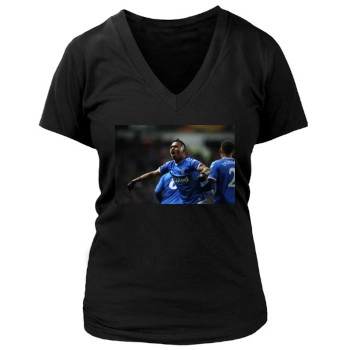 Alfredo Morelos Women's Deep V-Neck TShirt