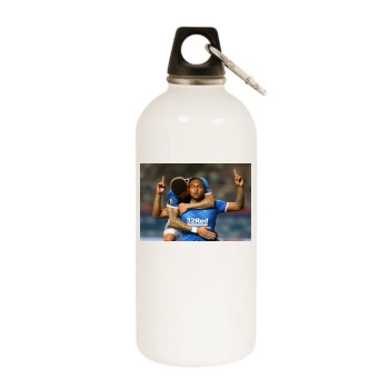 Alfredo Morelos White Water Bottle With Carabiner