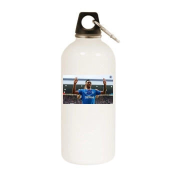 Alfredo Morelos White Water Bottle With Carabiner