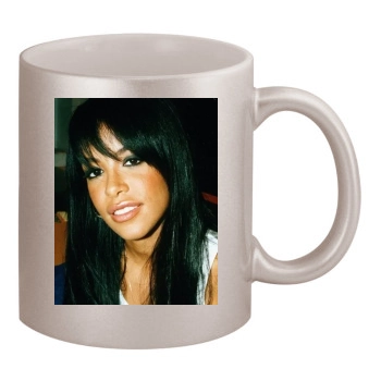 Aaliyah 11oz Metallic Silver Mug