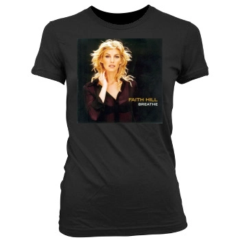 Faith Hill Women's Junior Cut Crewneck T-Shirt