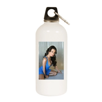 Olivia Munn White Water Bottle With Carabiner