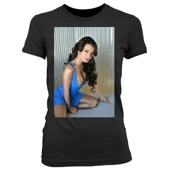 Olivia Munn Women's Junior Cut Crewneck T-Shirt