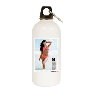 Olivia Munn White Water Bottle With Carabiner