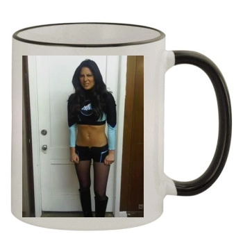 Olivia Munn 11oz Colored Rim & Handle Mug