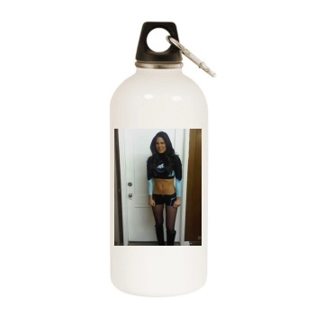 Olivia Munn White Water Bottle With Carabiner