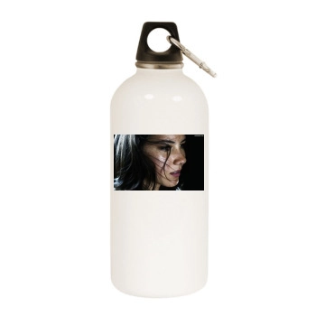 Olivia Munn White Water Bottle With Carabiner