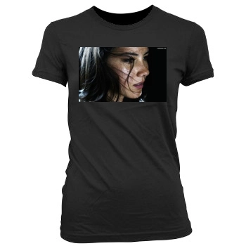 Olivia Munn Women's Junior Cut Crewneck T-Shirt