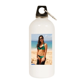 Olivia Munn White Water Bottle With Carabiner