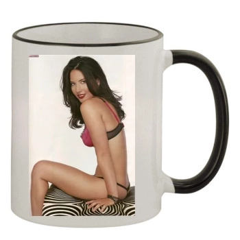 Olivia Munn 11oz Colored Rim & Handle Mug